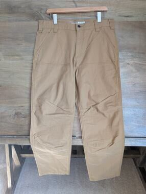 Carhartt Work Pants Mens 33x32 Light Brown Rugged Flex Double-Front BN2802-M NWT